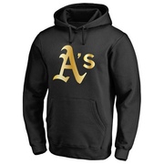 Gold Men's Oakland Athletics Collection Pullover Hoodie - Black