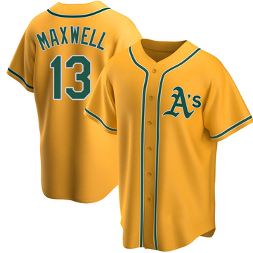 Gold Replica Bruce Maxwell Youth Oakland Athletics Alternate Jersey