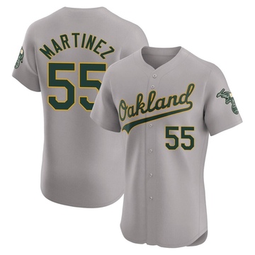 Gray Elite Adrian Martinez Men's Oakland Athletics Road Jersey