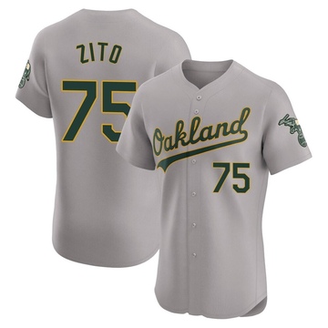 Gray Elite Barry Zito Men's Oakland Athletics Road Jersey