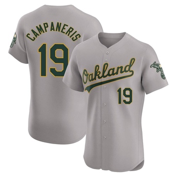 Gray Elite Bert Campaneris Men's Oakland Athletics Road Jersey