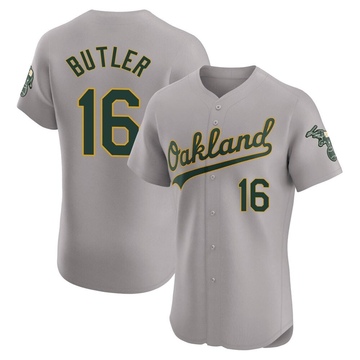 Gray Elite Billy Butler Men's Oakland Athletics Road Jersey