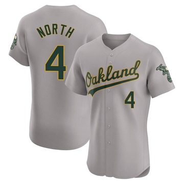 Gray Elite Billy North Men's Oakland Athletics Road Jersey