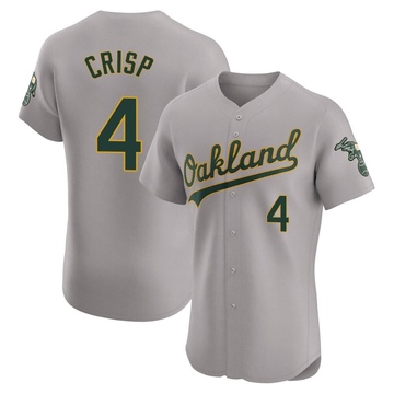 Gray Elite Coco Crisp Men's Oakland Athletics Road Jersey