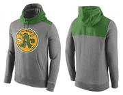 Gray Men's Oakland Athletics Cooperstown Collection Hybrid Pullover Hoodie