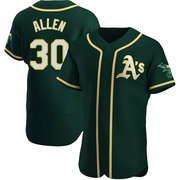 Green Authentic Austin Allen Men's Oakland Athletics Alternate Jersey