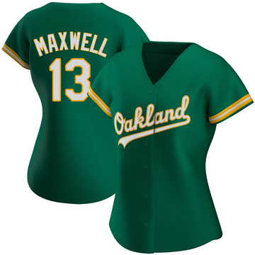 Green Authentic Bruce Maxwell Women's Oakland Athletics Kelly Alternate Jersey