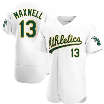 White Authentic Bruce Maxwell Men's Oakland Athletics Home Jersey