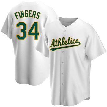 White Replica Rollie Fingers Youth Oakland Athletics Home Jersey